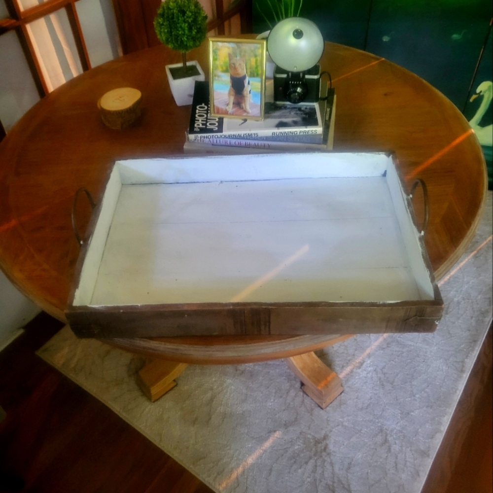 Pottery Barn reclaimed wood distressed Tray